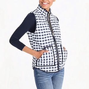 NWOT • J. Crew • Mercantile Gingham Quilted Vest